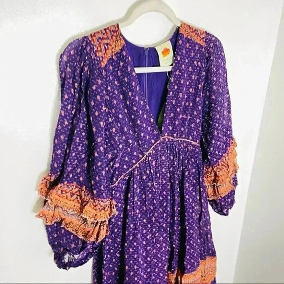 NEW FARM Rio Sophie Scarf Maxi Dress Rare Bohemian Tropical Vacation Resort - Picture 8 of 10